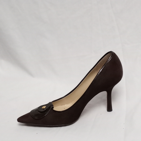 JIMMY CHOO Brown Suede Heels - Picture 2 of 9